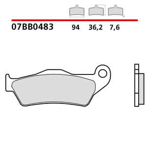 Brembo แผ่นรองด้านหน้าแก๊สของแท้ MC-F 350 22-25 - Product Image 1
