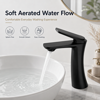 Robinet de machine à laver moderne en alliage de zinc chromé, à un seul trou, avec valve en céramique, à poser sur le plan, robinet d'eau bidirectionnel pour buanderie et salle de bain
