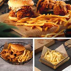 Papier sulfurisé certifié pour la cuisson, résistant à l'eau et à la graisse, impression couleur personnalisée, idéal pour emballer les burgers et sandwichs - Product Image 5
