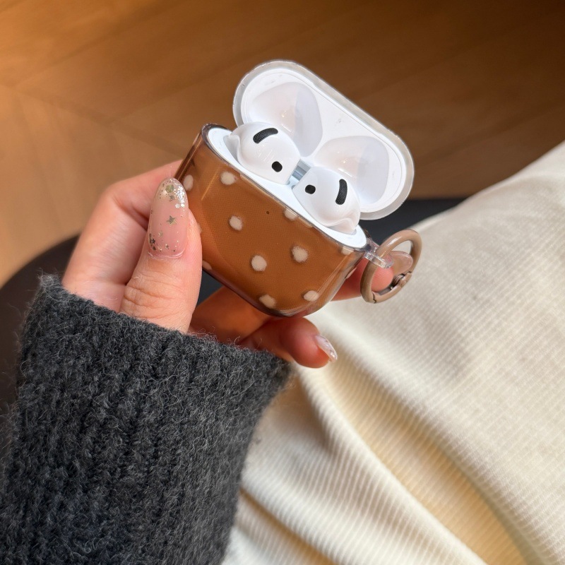 Taupe Leopard Print Polka Dots