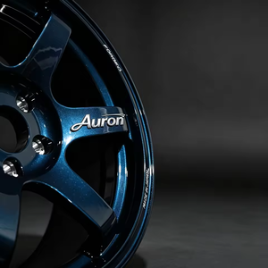 Nouvelle jante forgée Auron en alliage d'aluminium 5.5x17 noir brillant à design maillé pour la mise à niveau des voitures particulières - Product Image 2