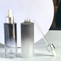 Flacon en verre compte-gouttes brun de haute qualité 20ml 30ml 50ml 60ml 80ml 100ml avec pipette en verre bouchon en plastique nervuré ampoule en caoutchouc