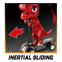 Nouvelle moto scooter dinosaure amusante à tirer en arrière, simulation de moto Tyrannosaurus Rex, jouet cadeau pour garçon