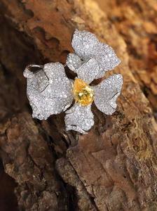 เข็มกลัดรูปผีเสื้อประดับเพชรคิวบิกเซอร์โคเนียเงินแท้ 925 คุณภาพสูงสำหรับงานแต่งงานและงานหมั้นสำหรับผู้หญิงและผู้ชาย - Product Image 4