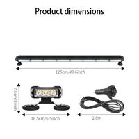 Hoch leistungs 8P 12V 24V LED Blitzlicht leiste Doppelseitig blinkende Not warn lampe Magnet fuß für PKW LKW Anhänger