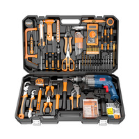 Ensemble d'outils de quincaillerie pour électricien et charpentier, acier à haute teneur en carbone, étui rigide pour réparations à domicile, divers outils de réparation