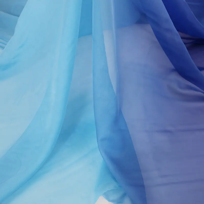 Meter Ombre Chiffon Fabric Starry Sky Digital Georgette Chiffon Fabric For Dancing Wedding Dress