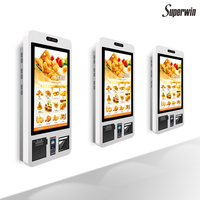 Meilleure vente Android/Windows 24 pouces tablette android pos libre-service paiement kiosque terminal pos pour McDonald