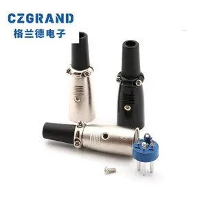 GLD2001 CZGRAND Three-core 3Pin Male Xlr Audio Plug Silver Plated