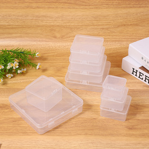 <b>Square</b> Transparent Plastic Storage Box <b>Set</b> For Jewelry Earplugs Spare Parts Fishing Tackle Desktop Organizer - Product Image 4