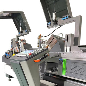 เครื่องตัดองศาอัตโนมัติ CNC แบบสองหัว สำหรับอลูมิเนียมและโปรไฟล์ UPVC สำหรับทำกรอบหน้าต่างและประตู - Product Image 5