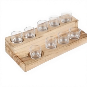 Portavasos artesanal de madera, elegante y duradero, organizador perfecto para el hogar, la cocina y el comedor, procedente de la India. - Product Image 3