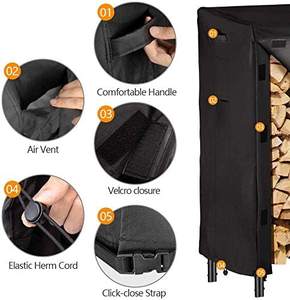 Couverture imperméable pour porte-bûches <span class=keywords><strong>de</strong></span> <span class=keywords><strong>bois</strong></span> <span class=keywords><strong>de</strong></span> <span class=keywords><strong>chauffage</strong></span> en tissu Oxford <span class=keywords><strong>de</strong></span> grande taille pour la <span class=keywords><strong>protection</strong></span> contre les intempéries - Product Image 2