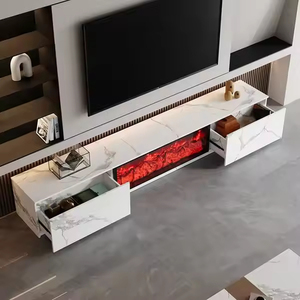 Mobile TV con Caminetto a Fiamma Simulata in Legno di Qualità Europea, Design Moderno per Camera da Letto e <span class=keywords><strong>Soggiorno</strong></span> - Product Image 3