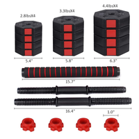 YX Promotion : Système d'haltères 2-en-1 de 40 kg de haute qualité pour la musculation, avec poids réglables et haltères de compétition pour le fitness