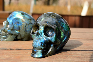 Cráneo de Labradorita Brillante, Cristal Natural Pulido, Piedra de Curación con Fuerte Energía Luminosa, Decoración para el Hogar, Colección, Venta al Por Mayor - Product Image 2