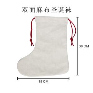 Fournitures <span class=keywords><strong>de</strong></span> décoration <span class=keywords><strong>de</strong></span> noël, vente en gros,, transfert par pression thermique, en lin, sacs <span class=keywords><strong>de</strong></span> bonbons <span class=keywords><strong>de</strong></span> noël, Sublimation, bas blancs - Product Image 3