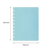 Carnet de notes RINGNOTE de taille moyenne en cuir PU fin, rechargeable, avec reliure à disques, personnalisable par gaufrage/embossage
