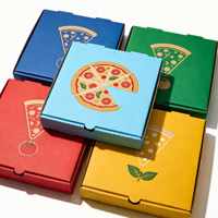 Boîte à pizza en papier kraft personnalisée, boîte d'emballage alimentaire jetable avec impression de logo, boîte à pizza à emporter, vente en gros