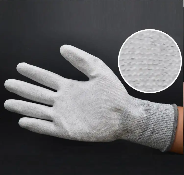 antistatische handschuhe palm-PU-beschichtete handschuhe weiß pu palm-beschichtete ESD-handschuhe