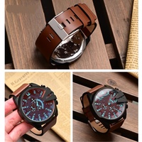 Nouveau design de bracelet en cuir texturé lisse pour remplacement de bracelet de montre de luxe avec boucle métallique 22/24/26 mm