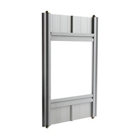 Vuelos comerciales de aluminio de acordeón puertas correderas manual de policarbonato transparente puerta plegable