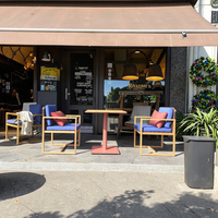 Ensemble de salle à manger en teck pour terrasse confortable, patio extérieur, café, bistrot