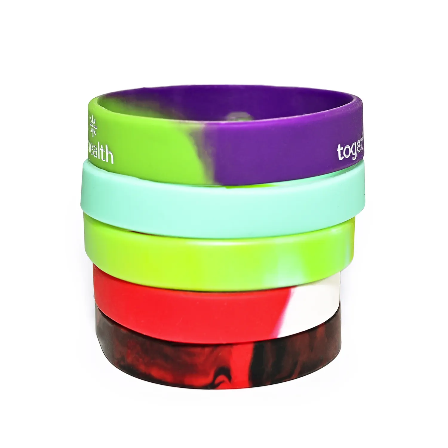 Adult Customized Rainbow Rubber Wristband Printing New Promotional Gift Cheap Custom Silicone Wristband