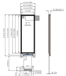 โมดูล IPS TFT ขนาด 1.66 นิ้ว, ความละเอียด 142X428, อินเทอร์เฟซ 4SPI, ไดรเวอร์ไอซี NV3007, มุมมองกว้าง, ความสว่าง 350nit, หน้าจอคุณภาพสูง - Product Image 5