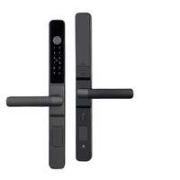 Poignée de porte intelligente TUYA/TTlock avec serrure WiFi, application, empreinte digitale, biométrique pour usage domestique, étanche avec fonctions de mot de passe et de code