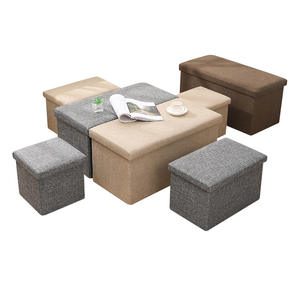 Manufacturer Batch Release of Artistic Fabric Shoe Changing <b>Stools</b> Foldable <b>Storage</b> Seating Sofa <b>Stools</b> <b>with</b> Modern Design - Product Image 2