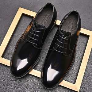 Chaussures pour hommes en cuir véritable, faites à la main, de haute qualité, sur mesure, pour mariage et occasions formelles, augmentant la taille - Product Image 4