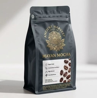 Op maat gemaakte vierkante bodem voedselveilige vochtbestendige ziplock plastic zakjes voor dierenvoer & koffie, op maat gemaakte formaten (200g-5lb)