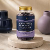 Gommes de glycinate de magnésium OEM avec L-thréonate, calcium, vitamines B6, D3 – Aide à la relaxation, au sommeil et à la tranquillité – Sans sucre – À croquer