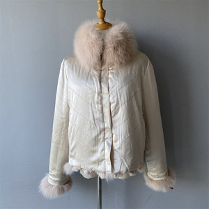 Nuovo Cappotto di Lusso Reversibile in <span class=keywords><strong>Vera</strong></span> <span class=keywords><strong>Pelliccia</strong></span> di <span class=keywords><strong>Volpe</strong></span> e Coniglio per Donna - Product Image 5