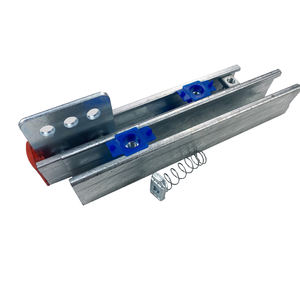 롤러 휠 행잉 스틸 더블 휠 레일 행잉 트롤리 실버 슬라이딩 트랙 롤러 채널 휠 유니스트럿 트롤리 - Product Image 5