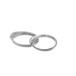 Rupert's Tears Couple Rings U Shape Open Design For Valentine'S Day Gift Set - Product Image 5