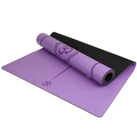 Tapis de yoga en PU anti-fatigue à rebond élevé, tapis en caoutchouc naturel résistant, tapis de yoga en latex imprimé pour l'entraînement physique