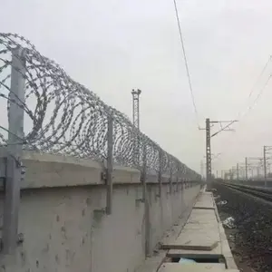 Razor Wire Prison High Quality Aluminum Post Anti Cat Theft Climb 358 Security Anti Cutting Fence