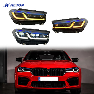 ไฟหน้ารถยนต์ HETOP US G30 <span class=keywords><strong>LED</strong></span> รุ่นปี 2017-2023 ซีรีส์ <span class=keywords><strong>5</strong></span> อัพเกรดไฟ DRL สามสี สไตล์ Ikon แบบเสียบปลั๊กใช้งานได้ทันที สำหรับ BMW - Product Image 1
