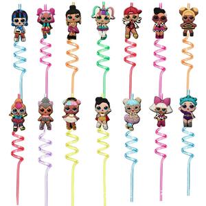 Juego de Utensilios de Silicona en Espiral Coloridos, Reutilizables, Decoración para Fiestas y Playa - Product Image 1