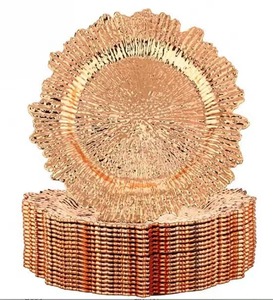 Nouveauté : Assiettes de présentation en <span class=keywords><strong>plastique</strong></span> doré de 13 pouces pour dîner, mariage, décoration élégante - Dernier design en acrylique sous-<span class=keywords><strong>assiette</strong></span> - Product Image 6