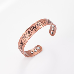 European American Style Retro <b>Copper</b> Magnetic Cuff <b>Bracelet</b> Eagle Design Men's Jewelry Bronze Color Gift Fashion <b>Bracelet</b> - Product Image 1
