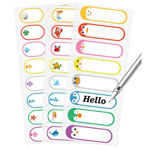 Custom Name Tag <strong>Writable</strong> Waterproof Identification School Office Name <strong>Sticker</strong> Duble-Layer Waterproof Cartoon Name Label for Kids - Product Image 5
