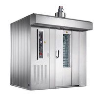 Four rotatif électrique commercial de grande capacité à 64 plateaux, en acier inoxydable, certifié CE, équipement de cuisine pour restaurants, hôtels, cuisines industrielles
