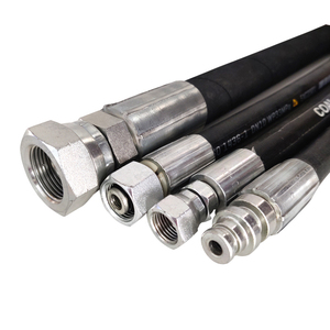 Bán buôn Ống công nghiệp ống cao su màu đen 3/8 \ "3/4 \" 1 "dây thép bện/xoắn ốc dầu thủy lực chịu áp lực cao - Product Image 1