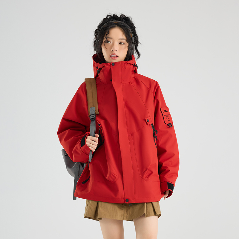 Orange-red shirt [Unisex loose fit]