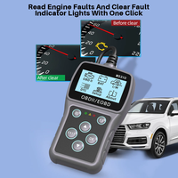 Herramienta de diagnóstico de fallas de coche de plástico MS310, escáner de mango OBD2/EOBD con Cable OBD, lector de código de pantalla LCD, herramienta de diagnóstico