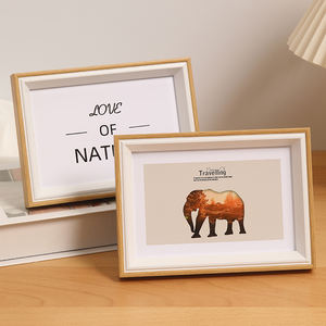 מוצר חדש שילוב צבע כפול פשוט ואופנתי אמנות קיר mdf mdf מסגרת תמונות רב-גודל שולחן עבודה אנכי - Product Image 3