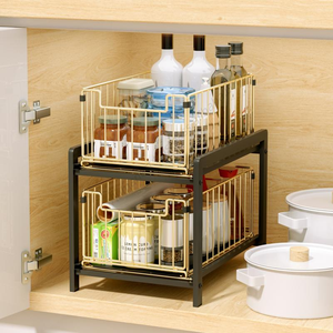 Vente en gros d'accessoires de cuisine très demandés : Organiseurs coulissants sous évier à 2 niveaux - Product Image 5